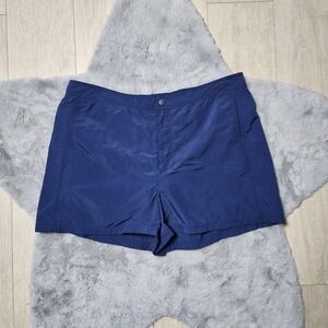 Land's End Button & Zip Closure Lightweight Quick Dry Shorts Navy Blue Size 10